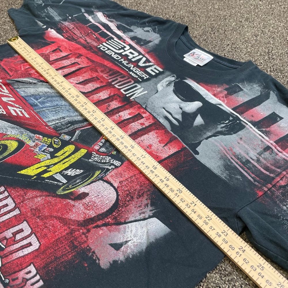 Chase Authentics Jeff Gordon NASCAR T-Shirt XL Black All Over Print Distressed - Picture 4 of 9